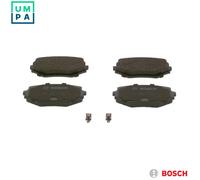 BOSCH Brake pad set 0 986 424 669 Low-Metallic with acoustic wear warning with anti-squeak plate SUZUKI: Grand Vitara 1 SUV, Vitara I Off-Road