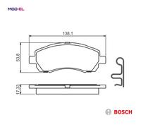 BRAKE PAD SET DISC BRAKE 0 986 424 770 FOR SUBARU LEGACY/Mk/II/Station/Wagon