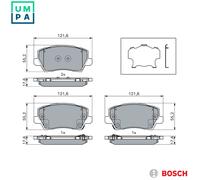 BRAKE PAD SET DISC BRAKE 0 986 460 078 FOR KIA G3LD/G3LA/G3LC/G3LE 1.0L 3cyl