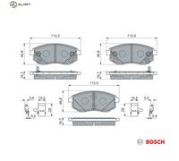 BRAKE PAD SET DISC BRAKE 0 986 460 227 FOR DACIA