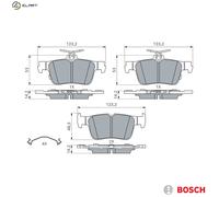 BOSCH 0 986 460 237 Brake pad set