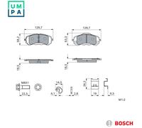 BOSCH DISC BRAKE BRAKE PAD SET 0986460253