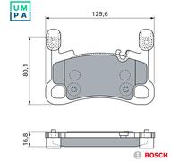 BRAKE PAD SET DISC BRAKE 0 986 460 256 FOR PORSCHE DCBE/MDC.BE 3.0L DCAB 2.9L