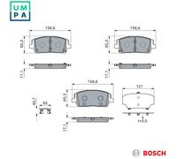 BOSCH 0 986 460 276 Brake pad set