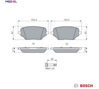 BOSCH 0 986 460 286 Brake pad set