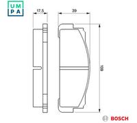 BRAKE PAD SET DISC BRAKE 0 986 460 736 FOR SEAT FIAT LANCIA 1 W 1.4LMN 1.3L 4cyl