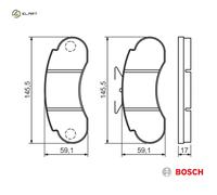 BRAKE PAD SET DISC BRAKE 0 986 460 947 FOR VW LT/40-55/Platform/Chassis/Van 2.4L