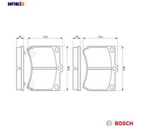 Bosch Brake Pads 0 986 460 974 – for Mazda 323 C/F Mk IV, 323 S Mk V, Eunos AZ-3/Presso Familia IV