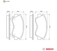 Brake pads 0 986 460 978 BOSCH for MITSUBISHI PAJERO/SHOGUN Mk II Canvas Top