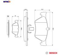 BOSCH 0 986 461 129 Brake pad set
