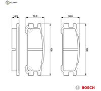 BOSCH 0 986 461 143 Brake pad set