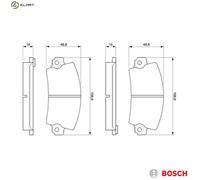 BRAKE PAD SET DISC BRAKE 0 986 461 396 FOR RENAULT 12/Break/TOROS/Variable 14