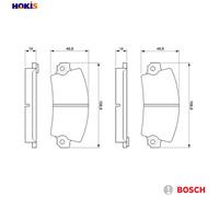 BRAKE PAD SET DISC BRAKE 0 986 461 396 FOR RENAULT 12/Break/TOROS/Variable 14