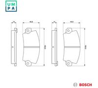 Bosch Brake Pad Set 0 986 461 396 - Disc Brake for Renault 12/Break/TOROS/Variable 14