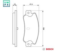 BRAKE PAD SET DISC BRAKE 0 986 461 770 FOR FIAT LANCIA THEMA/SW DELTA/ 1.6L