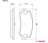 BRAKE PAD SET DISC BRAKE 0 986 461 770 FOR FIAT LANCIA THEMA/SW DELTA/ 1.6L