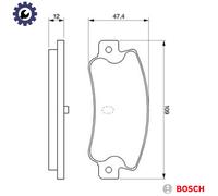 BRAKE PAD SET DISC BRAKE 0 986 461 770 FOR FIAT LANCIA THEMA/SW DELTA/ 1.6L