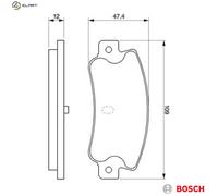 BRAKE PAD SET DISC BRAKE 0 986 461 770 FOR FIAT LANCIA THEMA/SW DELTA/ 1.6L