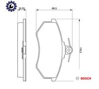 Bosch Disc Brake Pad Set 0 986 466 698 for Audi 80/90 B2 B3 Coupe