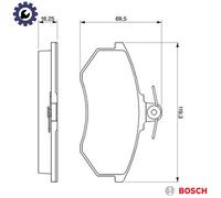 BRAKE PAD SET DISC BRAKE 0 986 466 698 FOR AUDI JN/PV/DZ/NE/PM/SF/JV/MU 1.8L 90