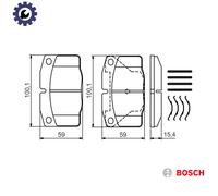BRAKE PAD SET DISC BRAKE 0 986 469 390 FOR VAUXHALL CAVALIER/Mk/III/Hatchback