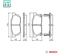 BOSCH 0 986 490 440 Brake pad set
