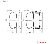 BOSCH 0 986 490 440 Brake pad set
