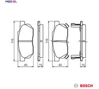 BOSCH 0 986 490 440 Brake pad set