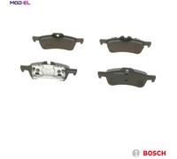 Bosch BP973 - Brake Pads Car Rear Axle - Bosch Quality - Reduced Noise and Dust - ECE-R90 Certified - Copper-Free - 1 Set of 4 Pads - With Accessories