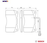 Brake pads 0 986 494 067 BOSCH for ALFA ROMEO 156 156 Sportwagon 147 GT