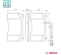 Brake pads 0 986 494 067 BOSCH for ALFA ROMEO 156 156 Sportwagon 147 GT