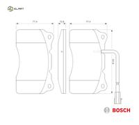 Brake pads 0 986 494 067 BOSCH for ALFA ROMEO 156 156 Sportwagon 147 GT