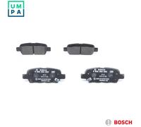 Bosch BP1000 - Brake Pads Car Rear Axle - 1 Set of 4 Pads | Bosch Quality - Reduced Noise and Dust - ECE-R90 Certified - Copper-Free