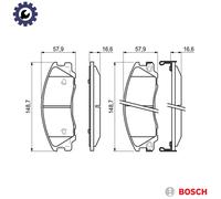 BRAKE PAD SET DISC BRAKE 0 986 494 138 FOR HYUNDAI J3 2.9L D4BH 2.5L 4cyl 3.5L
