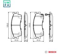 BOSCH 0 986 494 146 Brake pad set