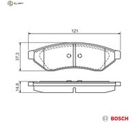 Bosch Brake Pad Set Disc 0 986 494 172 Low-Metallic for Daewoo Chevrolet Evanda 2.0L 4cyl