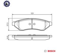 BRAKE PAD SET DISC BRAKE 0 986 494 172 FOR DAEWOO CHEVROLET 2.0L 4cyl EVANDA