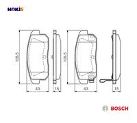 BRAKE PAD SET DISC BRAKE 0 986 494 223 FOR SUZUKI MAZDA NISSAN AVENIR 1.5L 2cyl