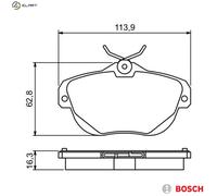 Brake pads 0 986 494 243 BOSCH for CITROËN C6