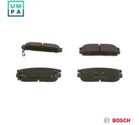 Bosch BP1123 - Brake Pads Car Rear Axle - Bosch Quality - Reduced Noise and Dust - ECE-R90 Certified - Copper-Free - 1 Set of 4 Pads