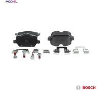 Bosch BP1181 - Brake Pads Car Rear Axle - Bosch Quality - Reduced Noise and Dust - ECE-R90 Certified - Copper-Free - 1 Set of 4 Pads - With Accessories