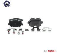 Bosch BP1181 - Brake Pads Car Rear Axle - Bosch Quality - Reduced Noise and Dust - ECE-R90 Certified - Copper-Free - 1 Set of 4 Pads - With Accessories