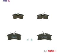 Bosch BP1186 - Brake Pads Car Rear Axle - Bosch Quality - Reduced Noise and Dust - ECE-R90 Certified - Copper-Free - 1 Set of 4 Pads