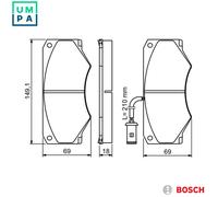 BOSCH 0 986 494 301 Brake pad set