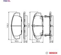 Brake pads 0 986 494 311 BOSCH for HONDA S2000 CIVIC VII Hatchback