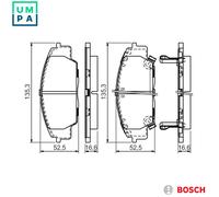 Bosch Brake Pads 0 986 494 311 - Honda S2000, Civic VII Hatchback - Disc Brake - ECE-R90 - Set of 4