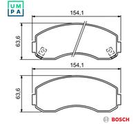 Brake pads 0 986 494 314 BOSCH for KIA K2500 Platform/Chassis K2700