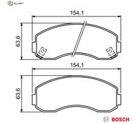 BOSCH 0 986 494 314 Brake pad set