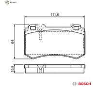 Bosch Disc Brake Pad Set 0 986 494 356 for Mercedes‑Benz S‑Class, S‑Class Coupe, SLR Roadster