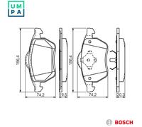 Brake pads 0 986 494 390 BOSCH for FORD GALAXY I GALAXY MK I VAN